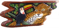 Quadro Onça com Tucano